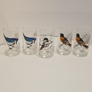 Vintage Anchor Hocking Glass Tumblers Set of 5